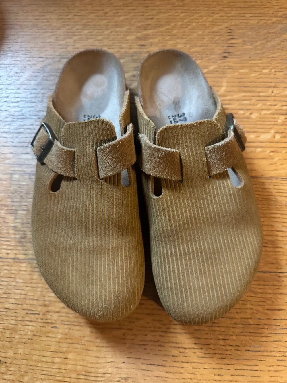 Birkenstock Women's Suede Clogs in Tan